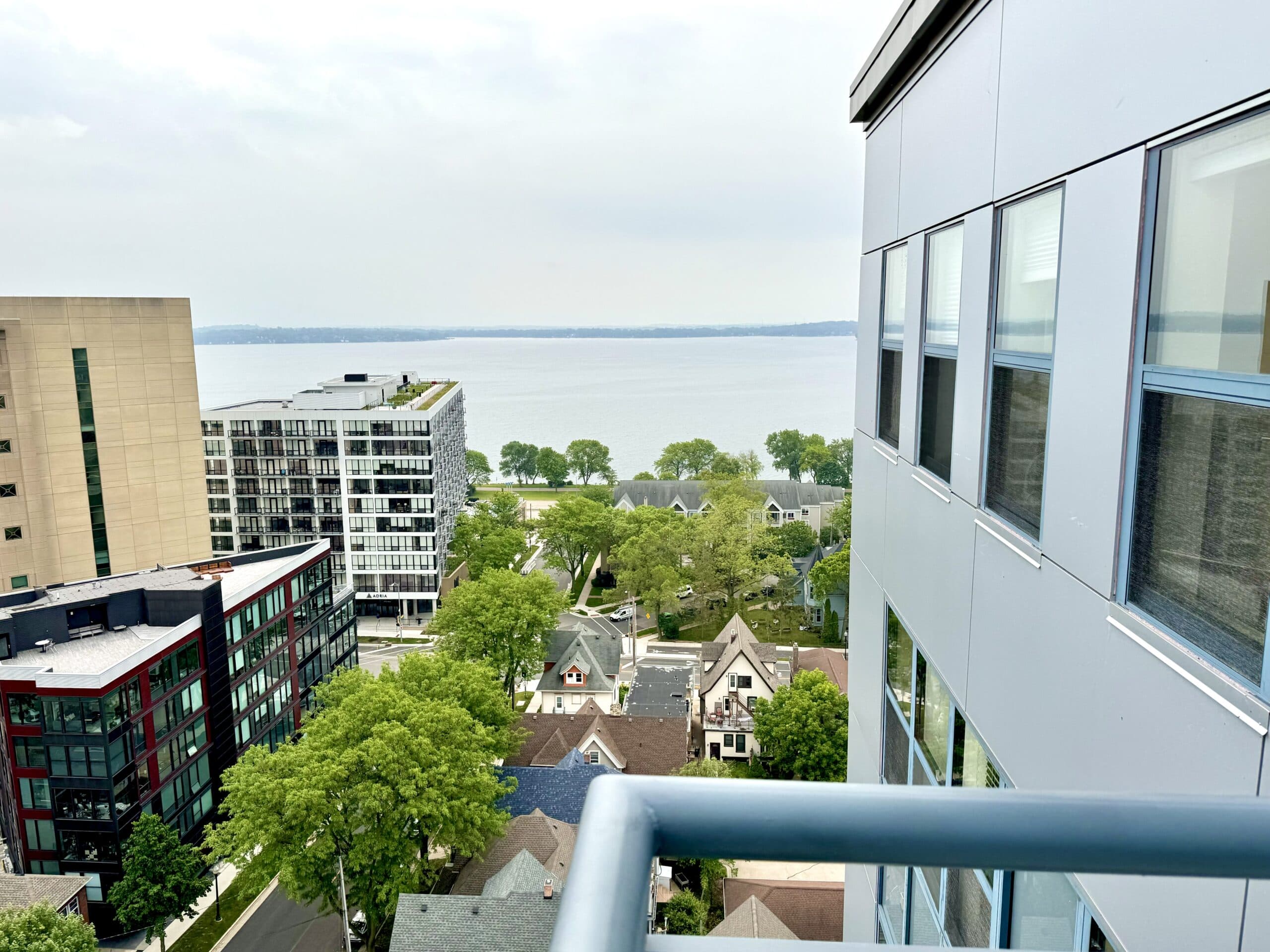 Balcony view of Lake Monona from the Olbrich floor plan.